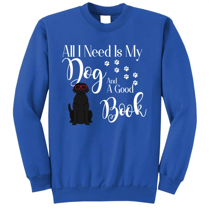 Dog Gift For Reading Book Black Labrador Retriever Gift Sweatshirt