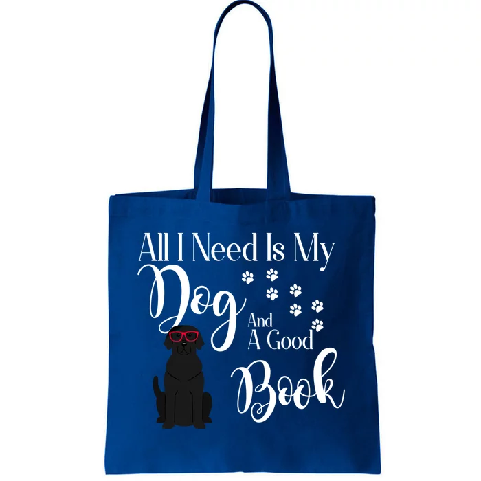 Dog Gift For Reading Book Black Labrador Retriever Gift Tote Bag