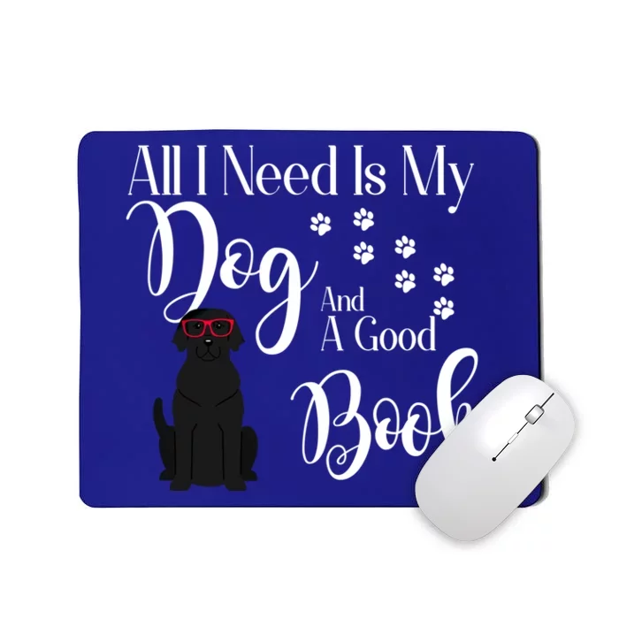 Dog Gift For Reading Book Black Labrador Retriever Gift Mousepad