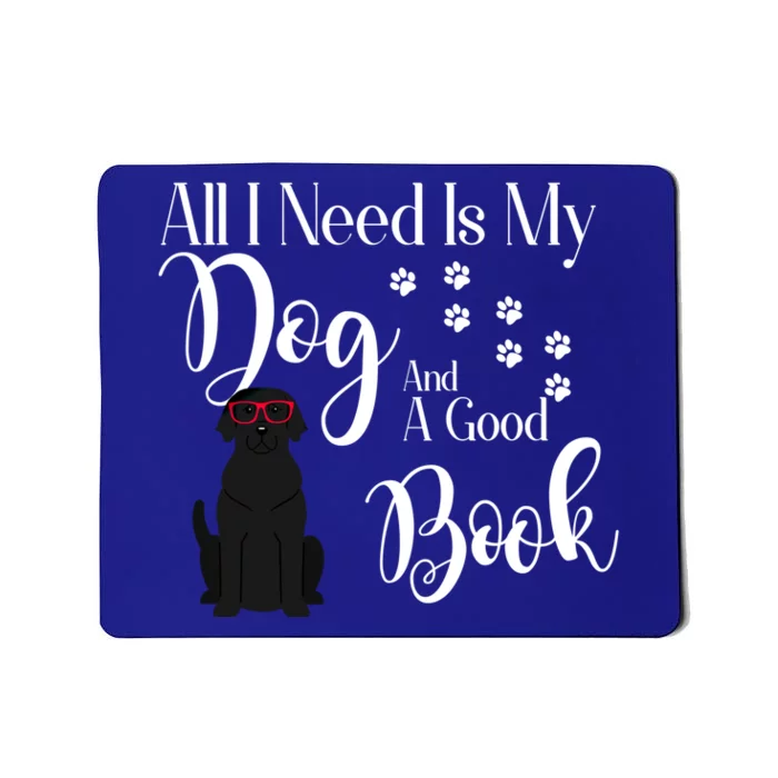 Dog Gift For Reading Book Black Labrador Retriever Gift Mousepad