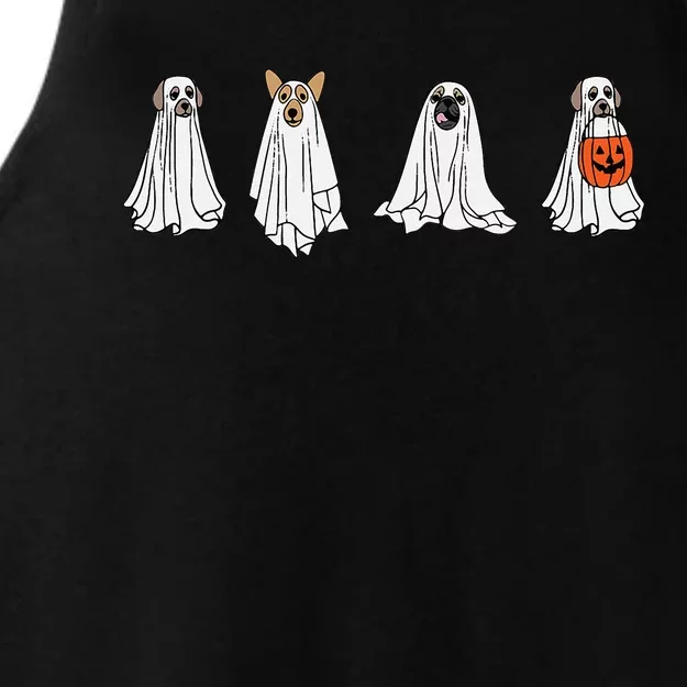 Dog Ghost Funny Halloween Mummy Dog Lover Matching Family Ladies Tri-Blend Wicking Tank