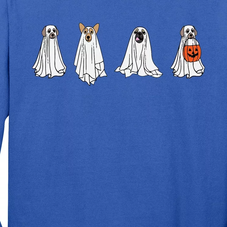 Dog Ghost Funny Halloween Mummy Dog Lover Matching Family Long Sleeve Shirt