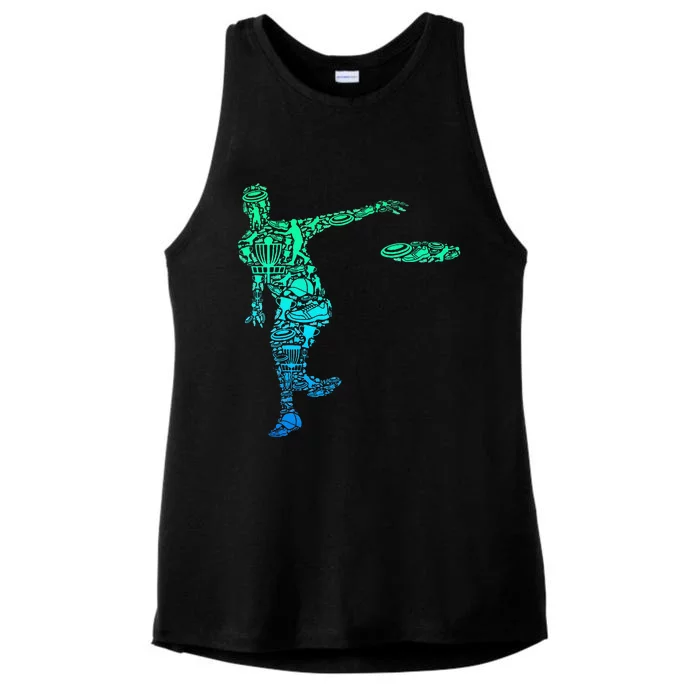 Disc Golf Frisbee Ladies Tri-Blend Wicking Tank