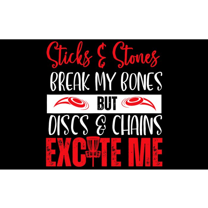 Disc Golf Funny Discs & Chains Excite Me Red Bumper Sticker