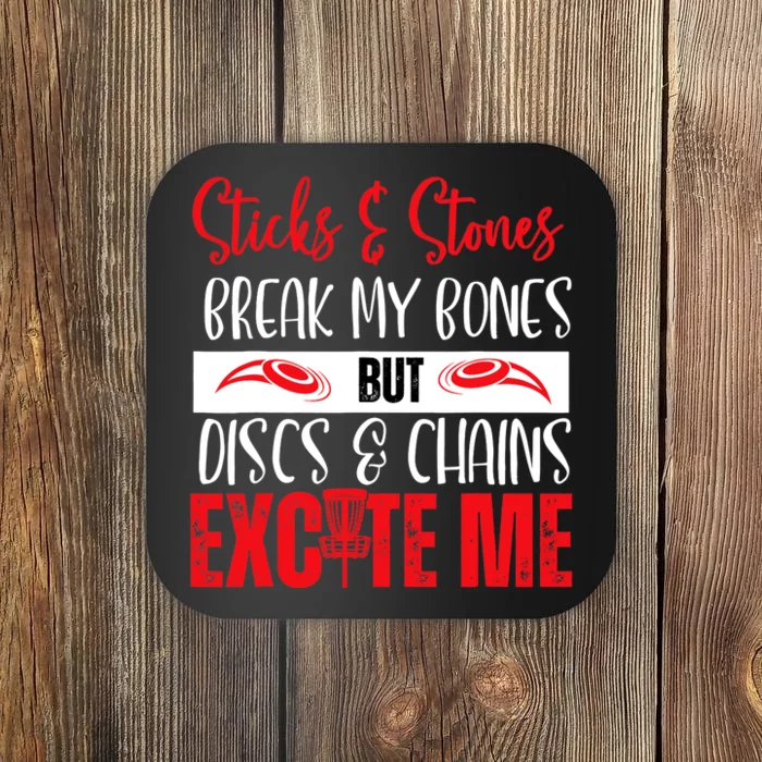 Disc Golf Funny Discs & Chains Excite Me Red Coaster