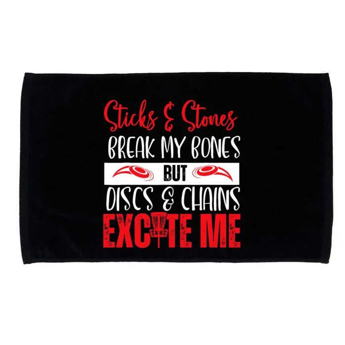 Disc Golf Funny Discs & Chains Excite Me Red Microfiber Hand Towel