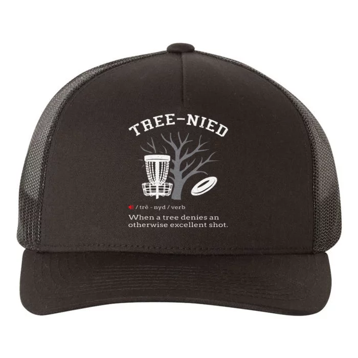 Disc Golf Funny Stupid Tree Tree Nied Iii Yupoong Adult 5-Panel Trucker Hat