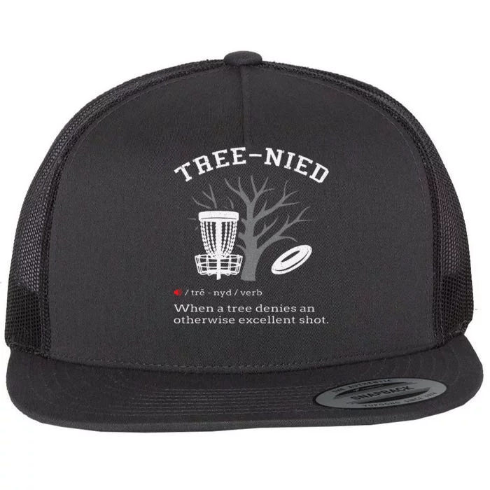 Disc Golf Funny Stupid Tree Tree Nied Iii Flat Bill Trucker Hat