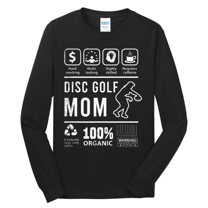 Disc golf funny multi tasking theme for MOM Tall Long Sleeve T-Shirt