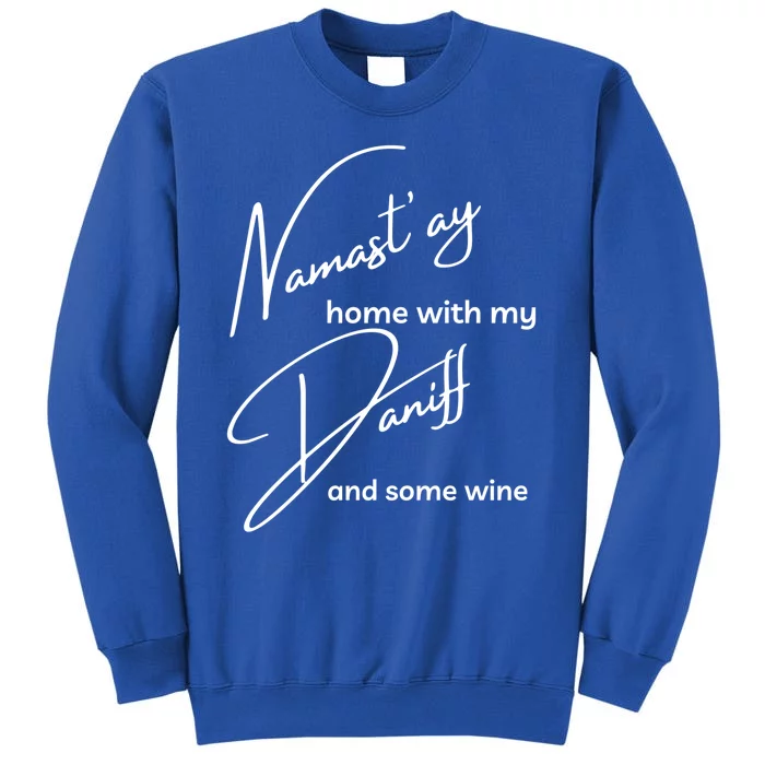 Daniff Gift Funny Namastay For Yoga And Dog Lovers Gift Sweatshirt