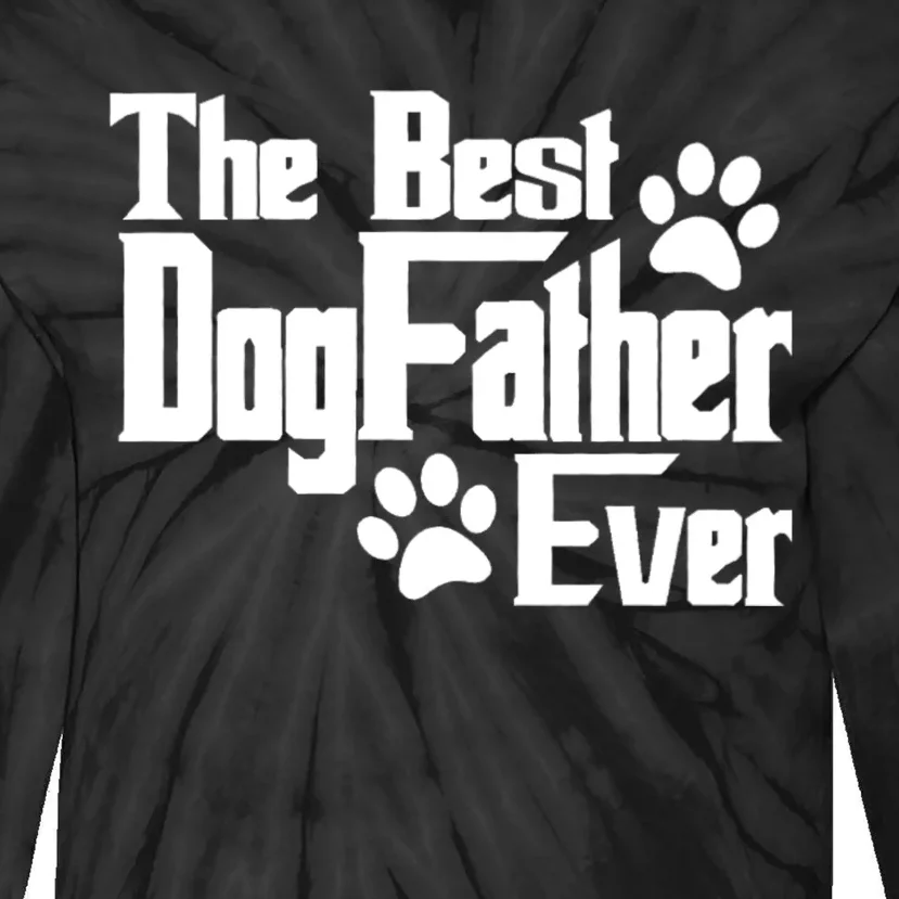 Dogfather Gift For Dog Lovers Tie-Dye Long Sleeve Shirt