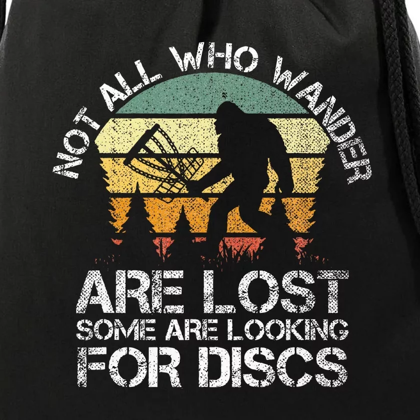 Disc Golf Funny Bigfoot Apparel Drawstring Bag