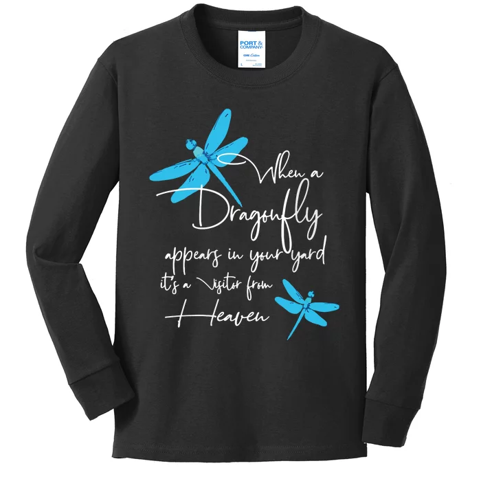 Dragonfly Gift For Spiritual Faith Dragonflies Lovers Kids Long Sleeve Shirt