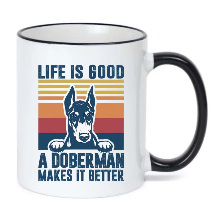 Doberman Gifts For  Doberman Dog Dad Mom Black Color Changing Mug