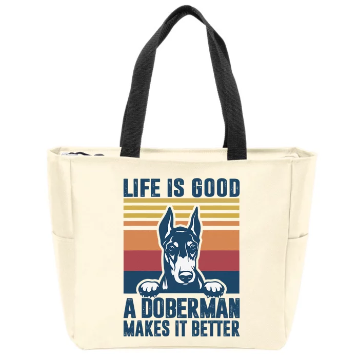 Doberman Gifts For  Doberman Dog Dad Mom Zip Tote Bag