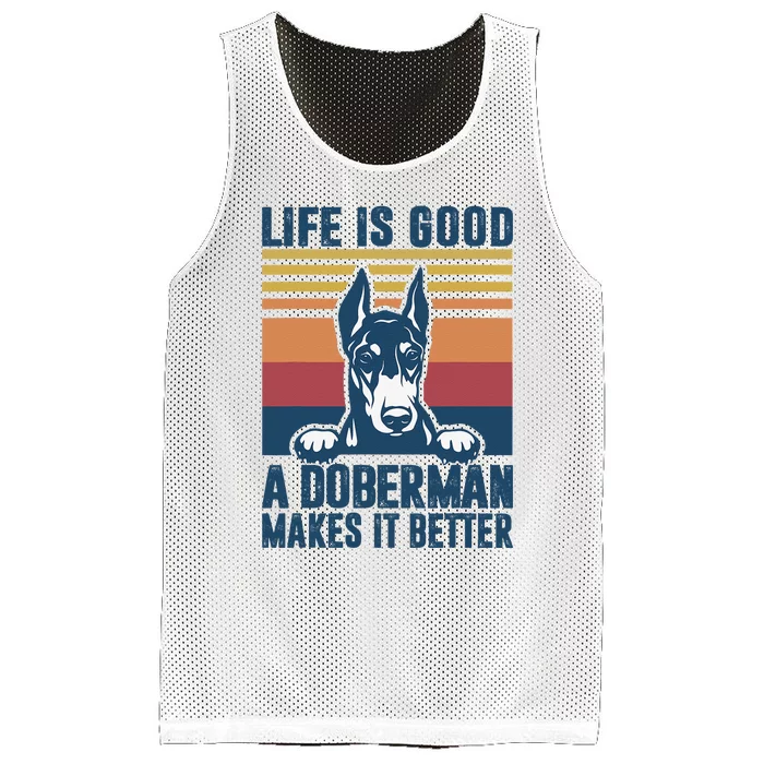 Doberman Gifts For  Doberman Dog Dad Mom Mesh Reversible Basketball Jersey Tank