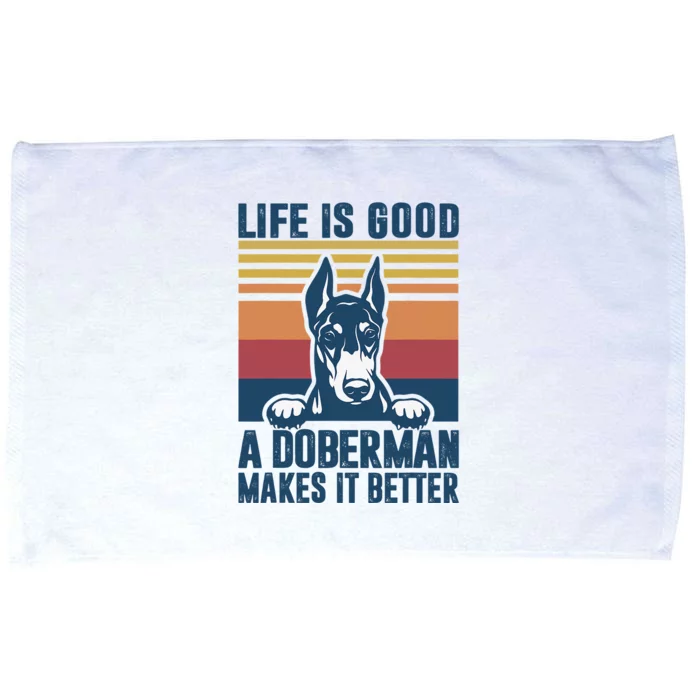 Doberman Gifts For  Doberman Dog Dad Mom Microfiber Hand Towel