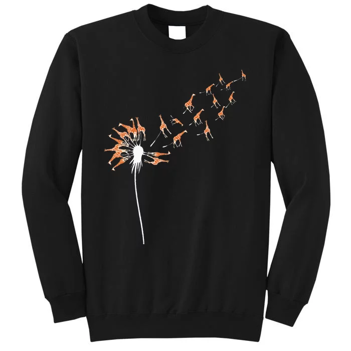 Dandelion Giraffes For Giraffe Lover Tall Sweatshirt