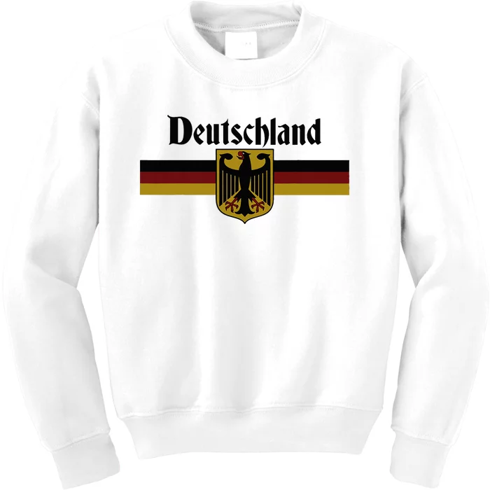 Deutschland Germany Flag Coat Of Arms Eagle Banner Kids Sweatshirt