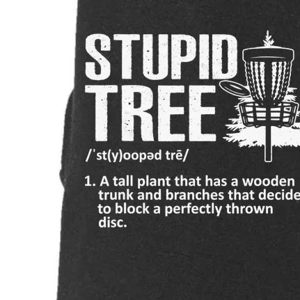 Disc Golf Funny Stupid Tree Disc Golf Player Team Doggie 3-End Fleece Hoodie