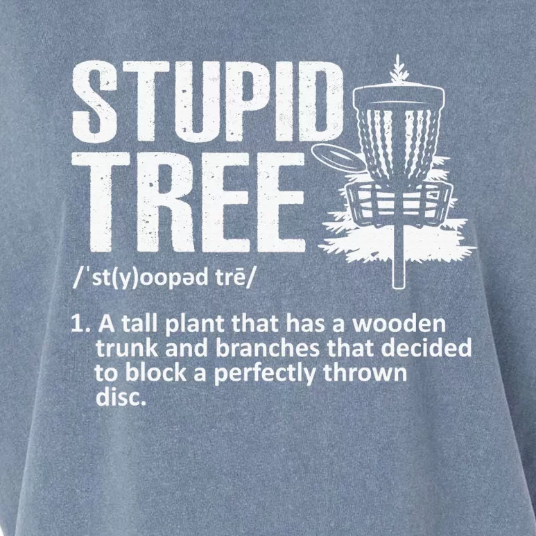 Disc Golf Funny Stupid Tree Disc Golf Player Team Garment-Dyed Women's Muscle Tee