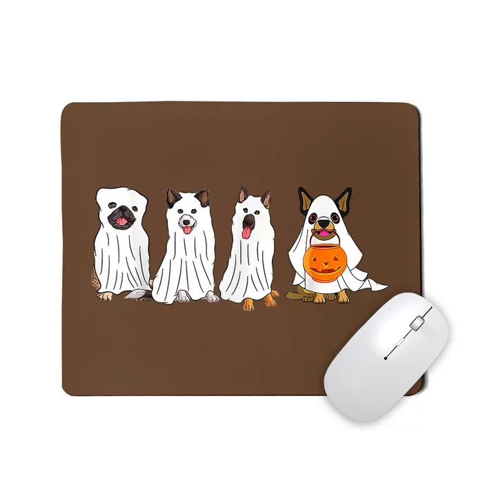 Dog Ghost Funny Halloween Mummy Dog Lover Matching Family Mousepad