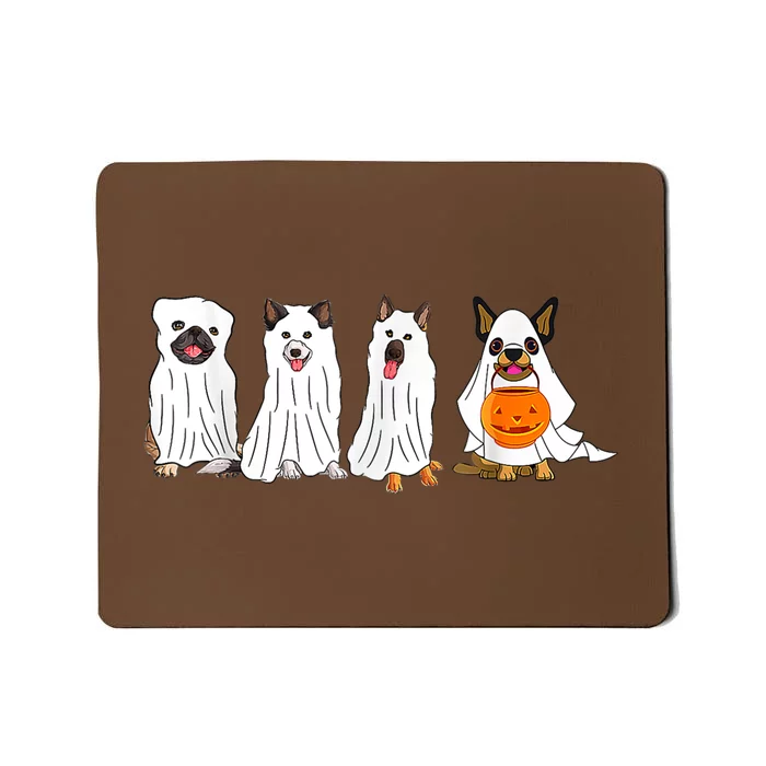 Dog Ghost Funny Halloween Mummy Dog Lover Matching Family Mousepad