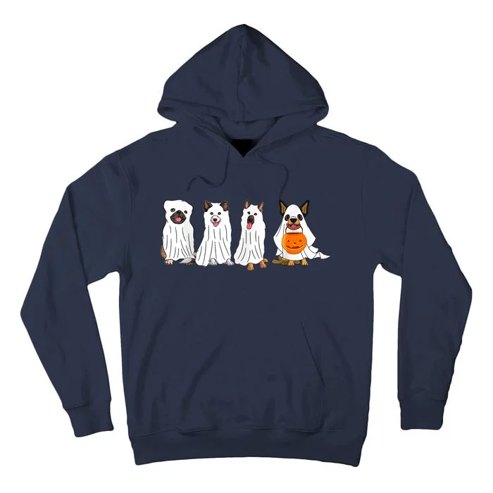 Dog Ghost Funny Halloween Mummy Dog Lover Matching Family Tall Hoodie