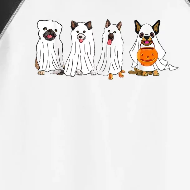 Dog Ghost Funny Halloween Mummy Dog Lover Matching Family Toddler Fine Jersey T-Shirt