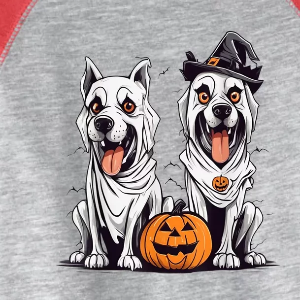 Dog Ghost Funny Halloween Mummy Dog Lover Matching Family Toddler Fine Jersey T-Shirt