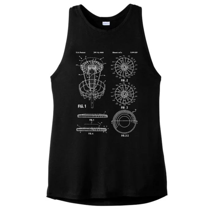 Disc Golf Funny Frisbee Player Disc Golfer Basket Ladies Tri-Blend Wicking Tank