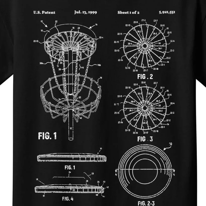 Disc Golf Funny Frisbee Player Disc Golfer Basket Kids T-Shirt