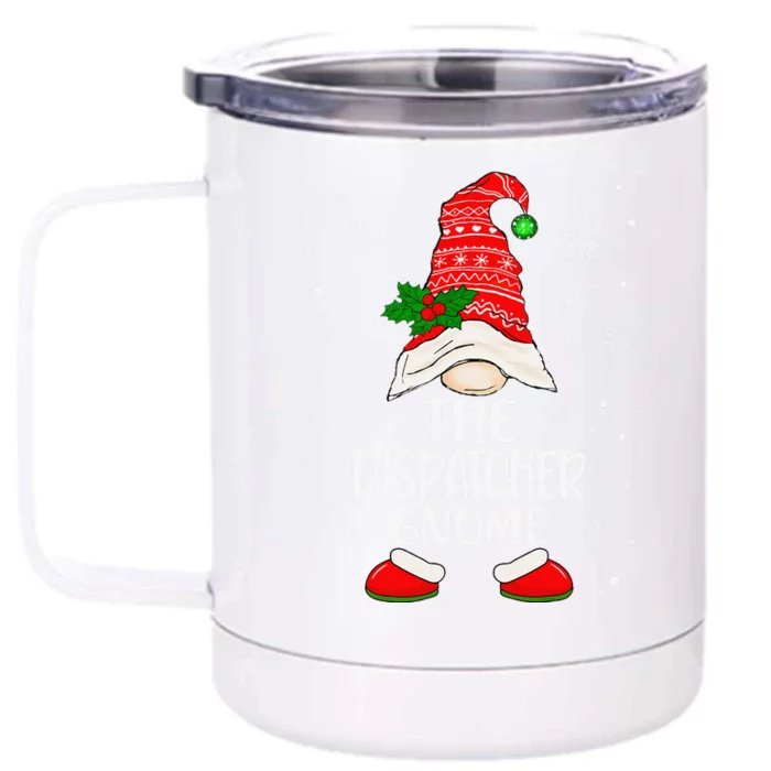 Dispatcher Gnome Funny Dispatch Christmas Pajama.png Front & Back 12oz Stainless Steel Tumbler Cup