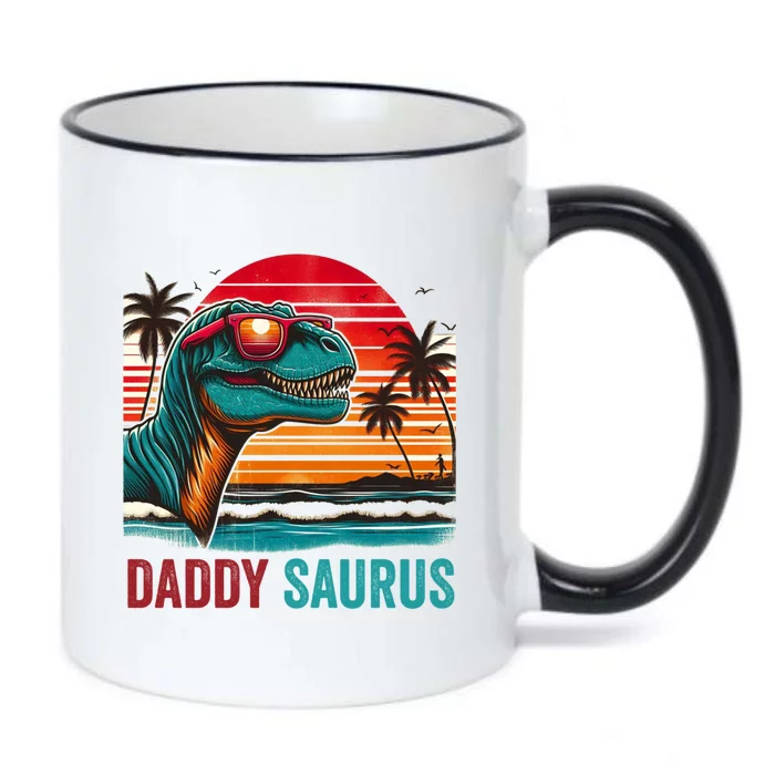 Daddysaurus Gift Funny Fathers Day Gift Dad Dinosaur Meaningful Gift Black Color Changing Mug