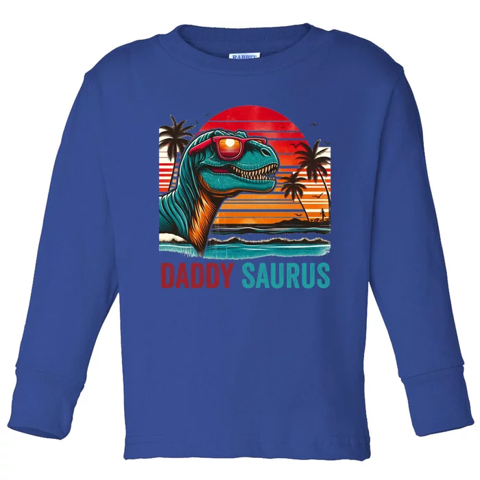 Daddysaurus Gift Funny Fathers Day Gift Dad Dinosaur Meaningful Gift Toddler Long Sleeve Shirt