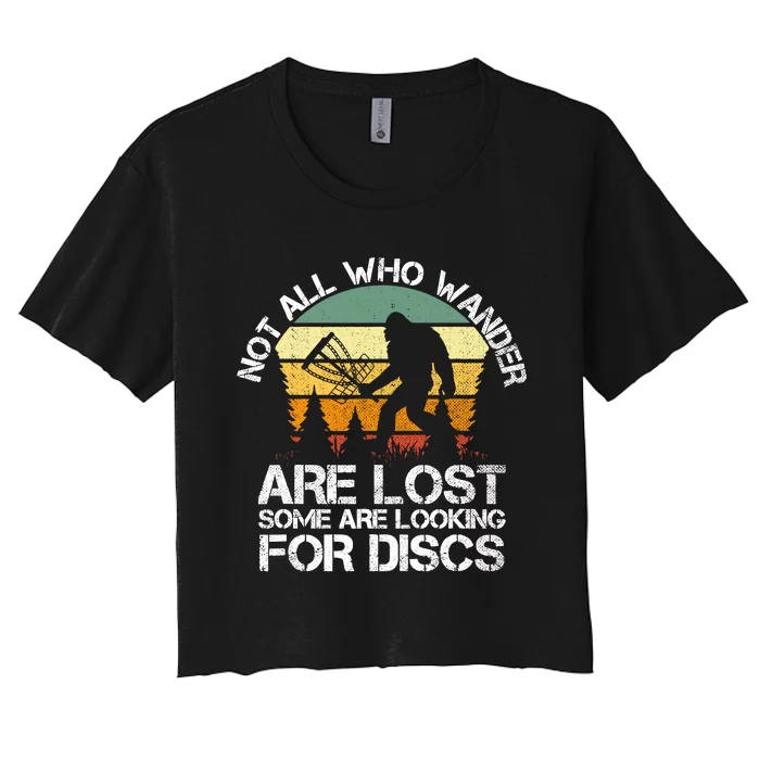 Disc Golf Funny Bigfoot Women's Crop Top Tee