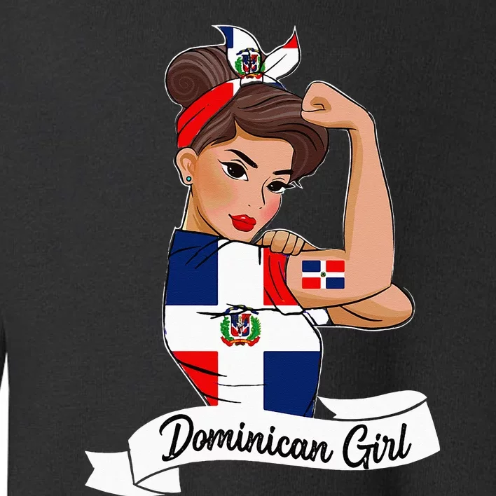 Dominicana Girl Flag RD Dominican Republic Women Pride Toddler Sweatshirt