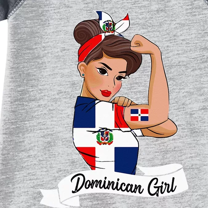 Dominicana Girl Flag RD Dominican Republic Women Pride Infant Baby Jersey Bodysuit