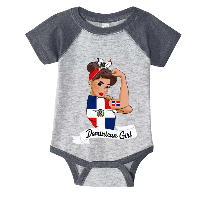 Dominicana Girl Flag RD Dominican Republic Women Pride Infant Baby Jersey Bodysuit