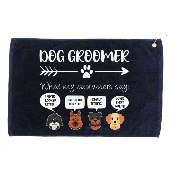 Dog Groomer Funny Dog Grooming Gift Dog Salon Grommeted Golf Towel