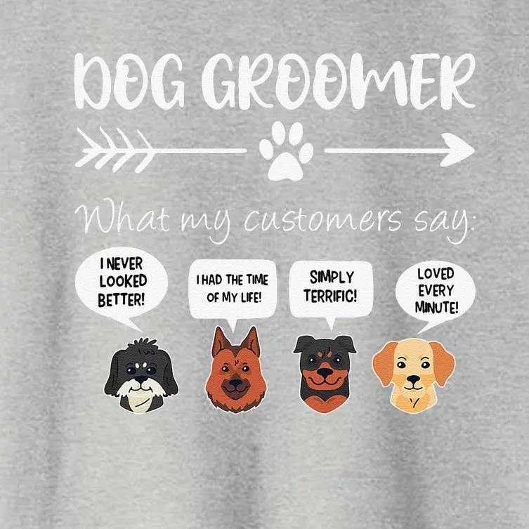 Dog Groomer Funny Dog Grooming Gift Dog Salon Women's Crop Top Tee