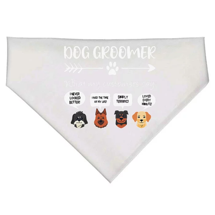 Dog Groomer Funny Dog Grooming Gift Dog Salon USA-Made Doggie Bandana