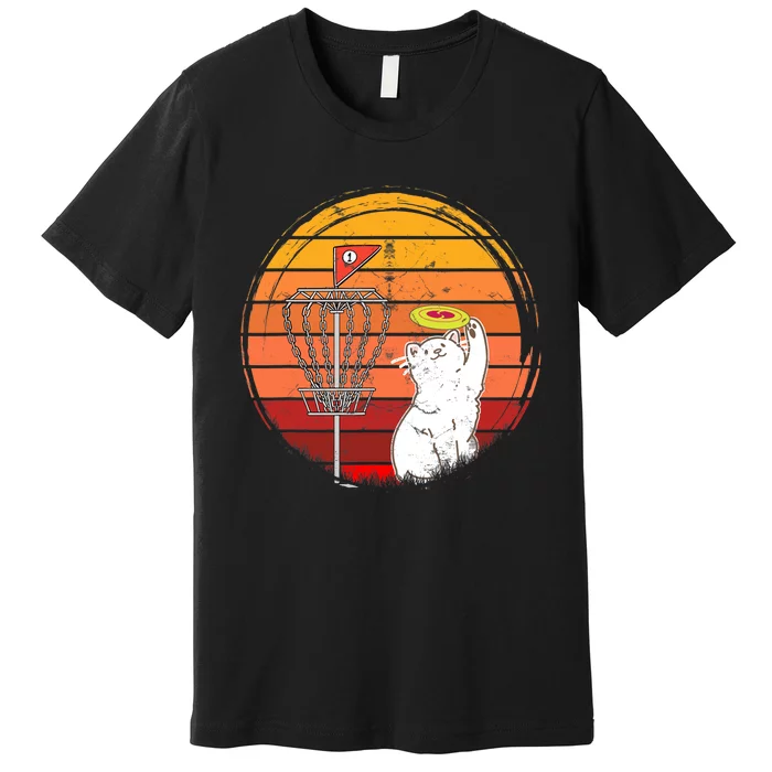 Disc Golf Frisbee Golf Disc Sport Players Cute Cat Lovers Premium T-Shirt