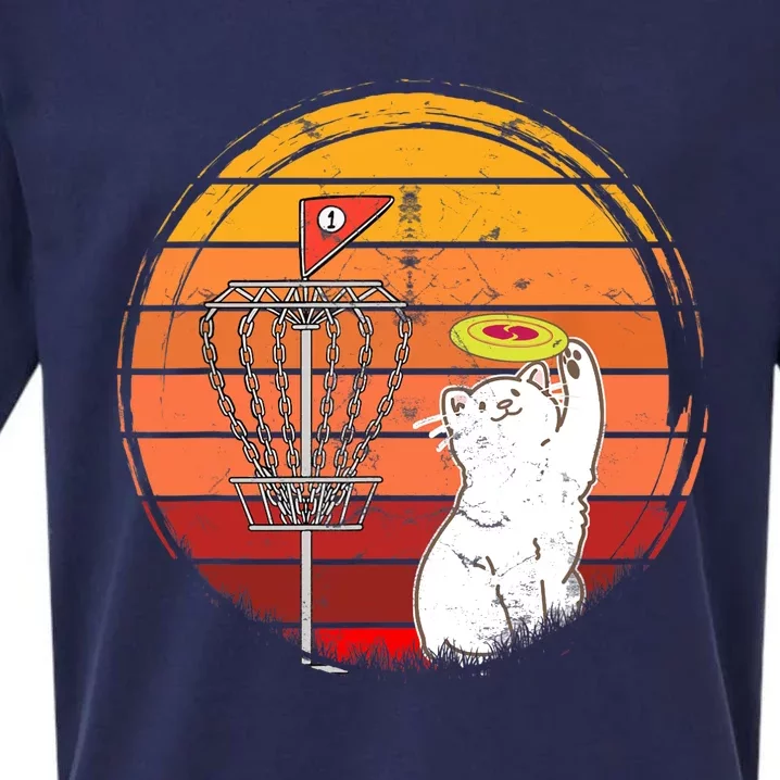 Disc Golf Frisbee Golf Disc Sport Players Cute Cat Lovers Sueded Cloud Jersey T-Shirt