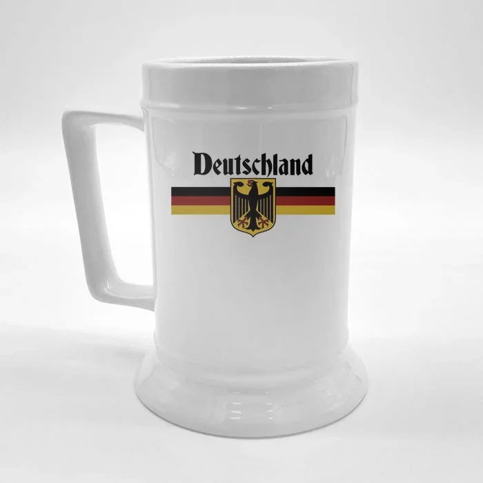 Deutschland Ger Flag Eagle Coat Of Arms Banner Vintage Great Gift Front & Back Beer Stein