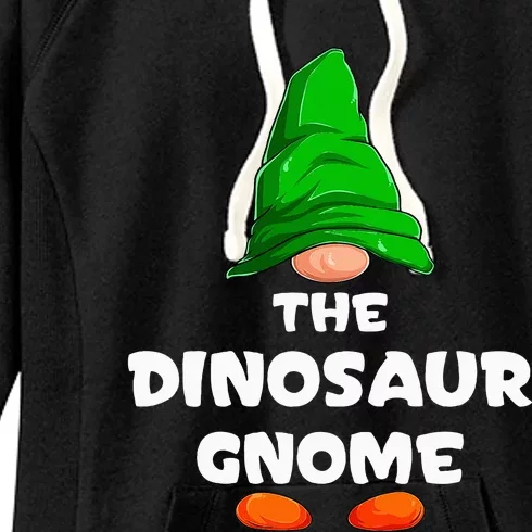 Dino Gnome Family Christmas Pajama Set Women's Fleece Hoodie