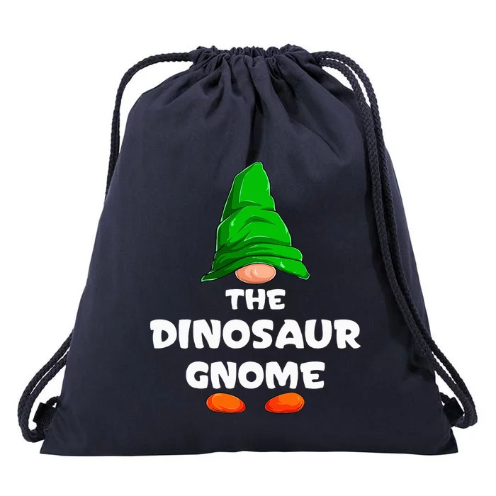 Dino Gnome Family Christmas Pajama Set Drawstring Bag