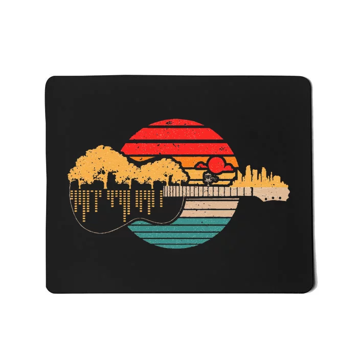 Disc Golf Flying Disc Disc Golf Sunset Guitar Mousepad