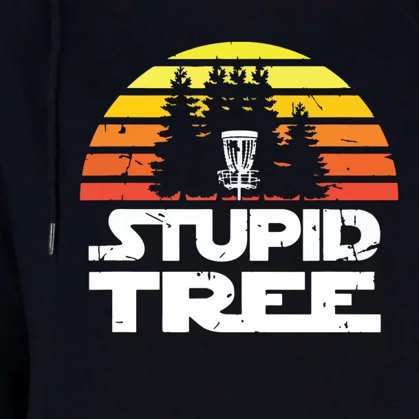 Disc Golf For Stupid Tree Frisbee Golf Womens Funnel Neck Pullover Hood