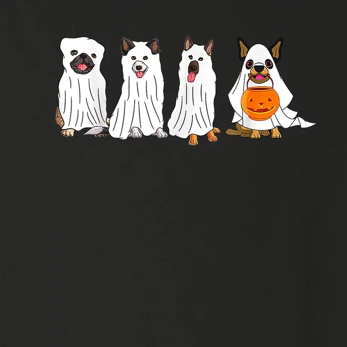 Dog Ghost Funny Halloween Mummy Dog Lover Matching Family Toddler Long Sleeve Shirt